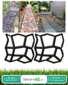 2  Adet Bahçe Taş Kalıp Beton Kalıbı Zemin Kaplama Kalıbı 42x40 Cm Sirius Desen / Bsr Garden