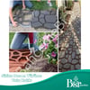 3  Adet Bahçe Taş Kalıp Beton Kalıbı Zemin Kaplama Kalıbı 42x40 Cm Sirius Desen / Bsr Garden
