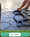 4 Adet Bahçe Taş Kalıp Beton Kalıbı Zemin Kaplama Kalıbı 42x40 Cm Sirius Desen/ Bsr Garden