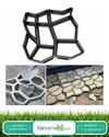 4 Adet Bahçe Taş Kalıp Beton Kalıbı Zemin Kaplama Kalıbı 42x40 Cm Sirius Desen/ Bsr Garden