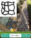 4 Adet Bahçe Taş Kalıp Beton Kalıbı Zemin Kaplama Kalıbı 42x40 Cm Sirius Desen/ Bsr Garden
