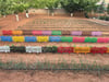Dekoratif Bahçe Çiti Plastik Çit Peyzaj Koruma Panel Çit 10 Adet 590 Cm Karışık Renk Bsr Garden