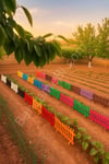 Dekoratif Bahçe Çiti Plastik Çit Peyzaj Koruma Panel Çit 10 Adet 590 Cm Karışık Renk Bsr Garden