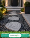 Yaprak Desen Çim Ve Adım Taşı Kalıbı ( Bsr Garden )