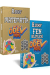 2024 İSEM 8.SINIF MATEMATİK VE FEN BİLİMLERİ HAFTALIK ÖDEV FÖYÜ (2 Kitap)