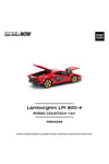 Pop Race Lamborghini LPI 800-4 Rosso Countach Kırmızı 1:64 Diecast Model Araba