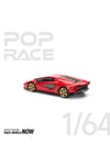 Pop Race Lamborghini LPI 800-4 Rosso Countach Kırmızı 1:64 Diecast Model Araba