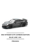 Pop Race PR640254 1/64 992 STINGER GTR CARBON EDITION (BLUE LINE) Diecast Model Araba