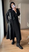 DERİ MİXLİ MAXİ BOY TRENÇ