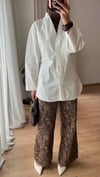 DESENLİ BOL PAÇA DENİM  PANTOLON