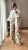 DESENLİ BOL PAÇA DENİM  PANTOLON