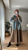 NAKIŞLI PREMİUM DENİM CEKET
