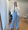 ÖNÜ DRAPELİ BOL PAÇA PANTOLON