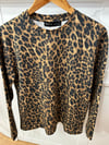 SIFIR YAKA LEOPAR BLUZ
