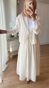 SOFT ÇİZGİLİ ETEK KİMONO TAKIM