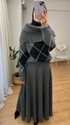 YAKA DETAYLI BAKLAVA DESENLİ  KAZAK