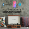 Record Master ST14012 Retro Pikap – Kahverengi – Bluetooth ve Şarj Özellikli – Tüm Plakları Çalabilme