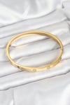 316L Çelik Gold Renk Zirkon Taşlı 65 mm Kadın Kelepçe Bileklik