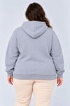 Battal Büyük Beden Üç İplik İçi Şardonlu Kapüşonlu Kanguru Cepli Kışlık Sweatshirt - Gri