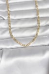 CM 14K Gold Renk Lazer Kesim Zincirli Model 60 cm Kadın Kolye