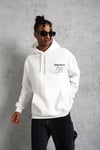 Erkek 98 Baskılı Kapşonlu Sweat - Beyaz