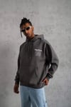 Erkek 98 Baskılı Kapşonlu Sweat - Gri