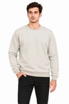 Erkek Bisiklet Yaka İçi Şardonlu 2 İplik Düz Uzun Kollu Regular Fit Sweatshirt - Gri