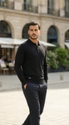 Erkek Düğme Yakalı Triko