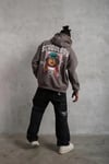 Erkek SCHOOL BOY Baskılı Kapüşonlu Sweat - Gri