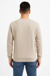 Erkek Üç İplik Düz Bisiklet Yaka SweatShirt - Bej