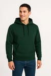 Erkek Üç İplik Kapüşonlu Kanguru Cepli SweatShirt Hoodie - Haki
