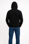 Erkek Üç İplik Kapüşonlu Kanguru Cepli SweatShirt Hoodie - Siyah