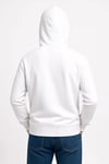Erkek Üç İplik Kapüşonlu Kanguru Cepli SweatShirt Hoodie - Beyaz