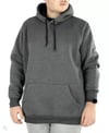 Erkek Uzun Kol Kapşonlu Basic Sweatshirt Hoodie - Füme