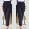 Kadın üste Oturan Paçası Bilek üzerinde Biten Krep Kumaş Kumaş Pantolon 36 (S) - 50 (5XL)