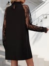Kadın Uzun Kollu Damla Detaylı Sandy Mini Elbise