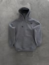Kapşonlu Üç İplik Penye Basic SweatShirt - Boyalı Gri