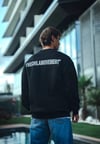 Kışlık Bisiklet Yaka Oversize Baskılı SweatShirt - Siyah