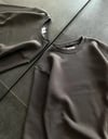 Kışlık Bisiklet Yaka Üç İplik Basic SweatShirt - Füme