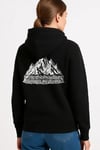 Nihilist Penguen Temalı Oversize Kapüşonlu Sweatshirt - Siyah