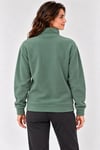 Polar Dik Yaka Yarım Fermuarlı Uzun Kollu Regular Fit Kışlık Sweatshirt - Mint Yeşili