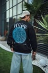 Üç İplik Bisiklet Yaka Baskılı SweatShirt - Siyah