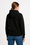 Üç İplik Kapüşonlu Kanguru Çepli SweatShirt Hoodie - Siyah