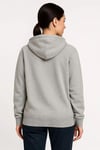 Üç İplik Kapüşonlu Tam Fermuarlı Kanguru Çepli SweatShirt Hoodie - Gri