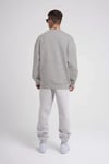 Unisex Biskilet Yaka Üç İplik SweatShirt - Gri