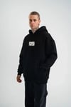 Unisex Kapşonlu Uzun Kol Patchli Nakışlı SweatShirt - Siyah