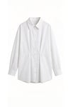 Beyaz Poplin Oversize Gömlek