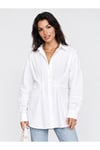 Beyaz Poplin Oversize Gömlek