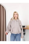 Ekose Pile Detay Bomber Mevsimlik Ceket-OVERSIZE