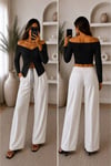 Fantezi Büzgülü Crop, Bluz